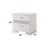 Naima II - High Gloss Nightstand - White - Furniture Home Direct