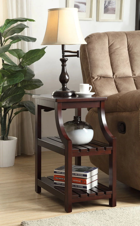 Wasaki - Accent Table With USB - Espresso - Furniture Home Direct