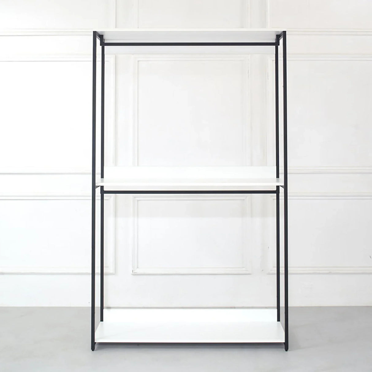 Fiona - Freestanding 3 Tower System Walk In Closet With 7 Shelf Wood And Metal Frame - White