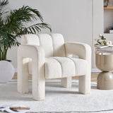 31.10" Boucle Upholstered Accent Chair - Furniture Home Direct