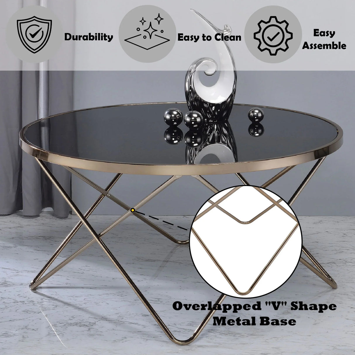 Valora - Glass Coffee Table - Furniture Home Direct