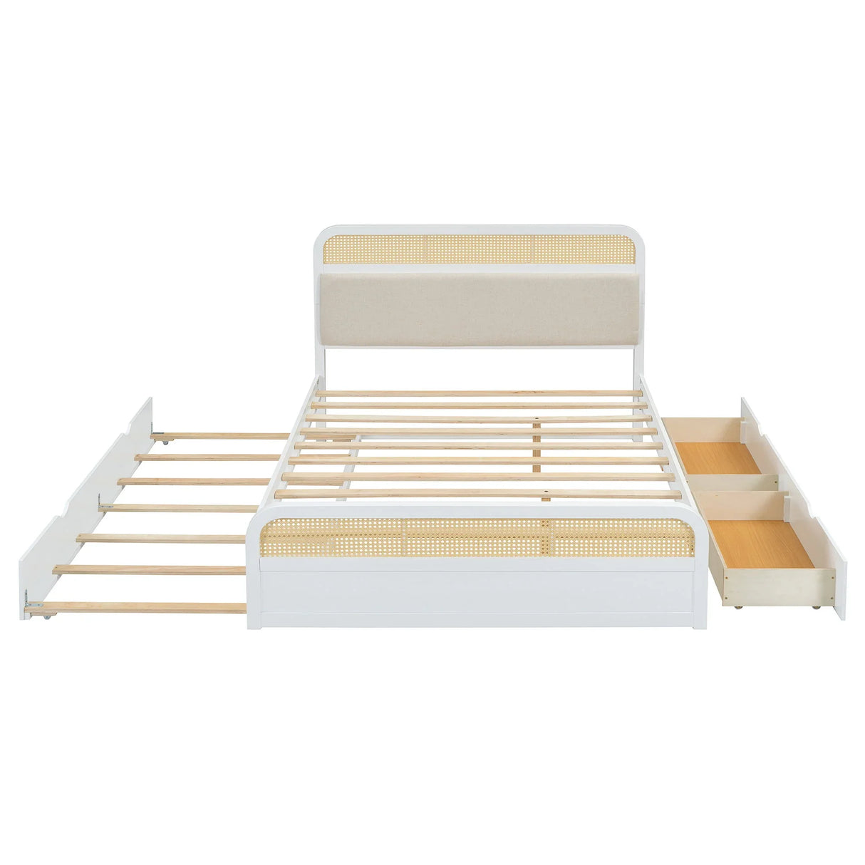 Platform Bed With Trundle And 2 Drawers - Furniture Home Direct