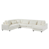 Sectional Sofa U Shaped Oversized With Chaise Beige - Furniture Home Direct