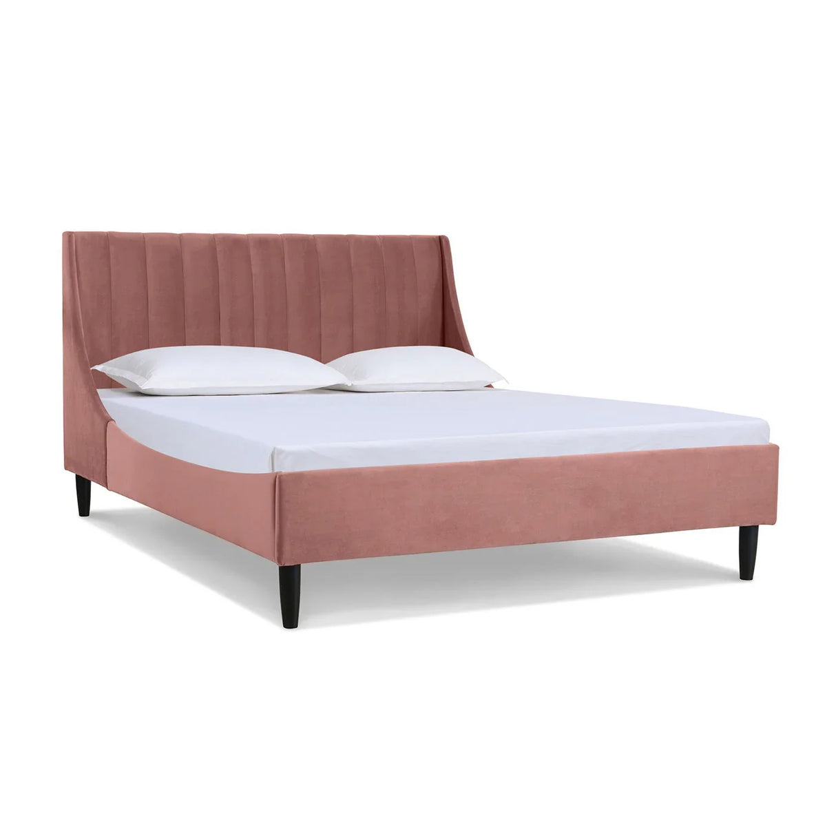 Aspen - Vertical Tufted Modern Headboard Platform Bed Set - Furniture Home Direct