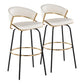 Jie - Fixed Height Contemporary Barstool With Swivel Round Footrest (Set of 2) - Furniture Home Direct