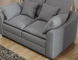 2 Piece Living Room Set Including Sofa and Love seat with Pillows - Grey - Furniture Home Direct