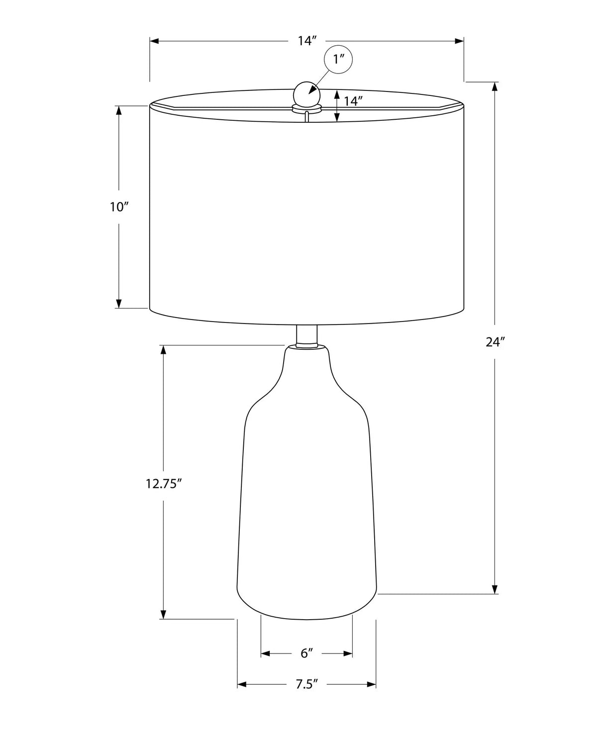Lighting, Table Lamp, Concrete, Contemporary - Furniture Home Direct