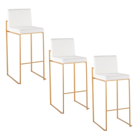 Fuji - Contemporary Design High Back Barstool (Set of 2) - Furniture Home Direct