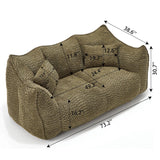 Comfortable Dual Beanbag Chair With High Resilience Foam Core For 2 People - Furniture Home Direct