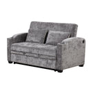 Pull Out Loveseat Sofa With Adjsutable Backrest, 2 Pillows, Cup Holders, USB Ports For Living Room - Furniture Home Direct