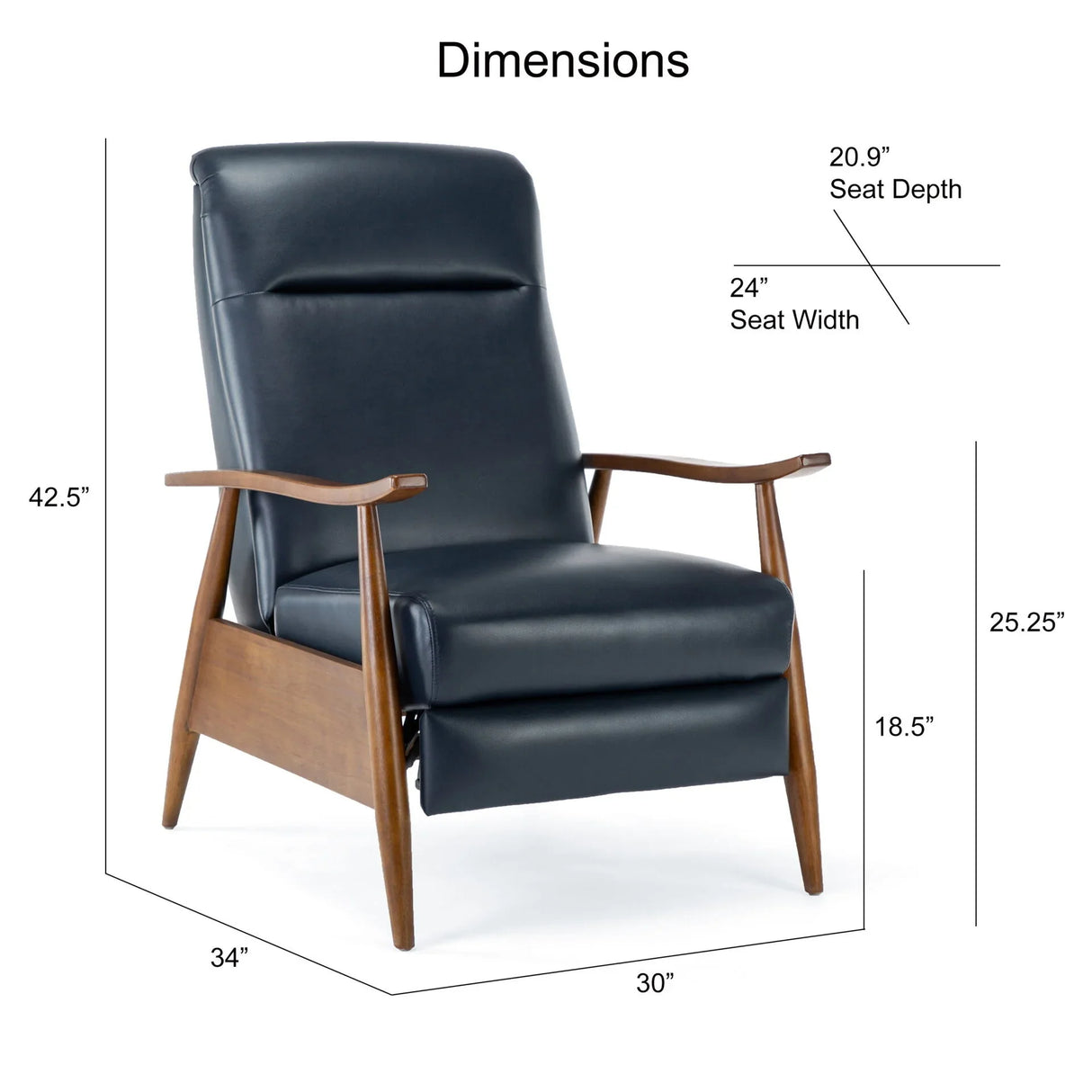 Sarasota - Arm Push Back Recliner - Furniture Home Direct