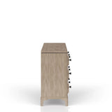 Modern 6 Drawer Dresser - Sand - Furniture Home Direct