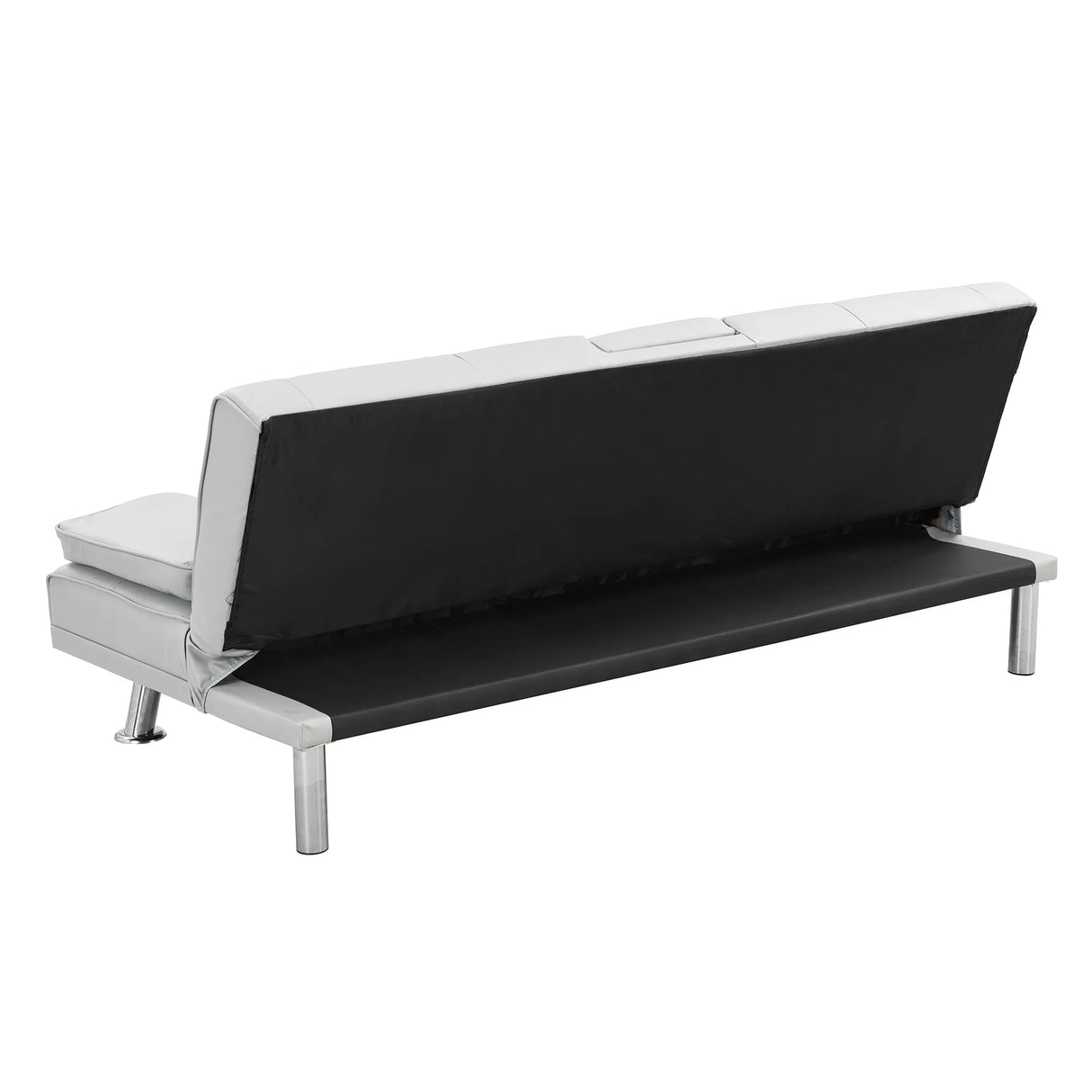 Sleeper Sofa with Armrest and Two Cup Holders - White - Furniture Home Direct