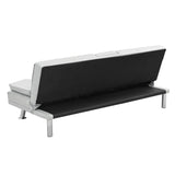 Sleeper Sofa with Armrest and Two Cup Holders - White - Furniture Home Direct