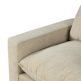 Cloud Sectional with Ottoman, Charging Ports and Three Back Pillows - Beige - Furniture Home Direct
