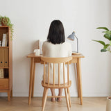 Computer Study, Work Desk Dressing Table Slim With Drawer - Oak Natural - Furniture Home Direct