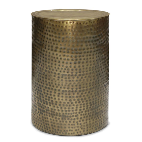 Corbin - Hammered Metal Side Table - Furniture Home Direct