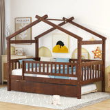 Creativity House Bed With Twin Size Trundle - Furniture Home Direct