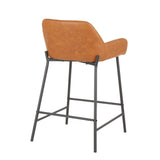 Daniella - Industrial Fixed Height Counter Stool (Set of 2) - Furniture Home Direct