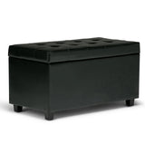 Cosmopolitan - Storage Ottoman - Midnight Black - Furniture Home Direct