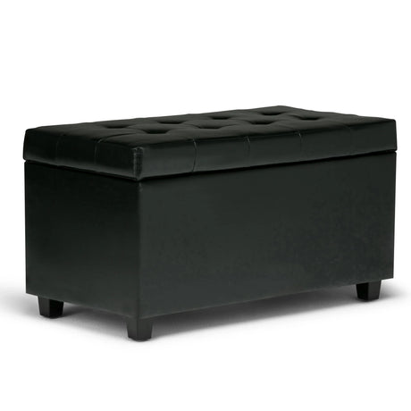 Cosmopolitan - Storage Ottoman - Midnight Black - Furniture Home Direct