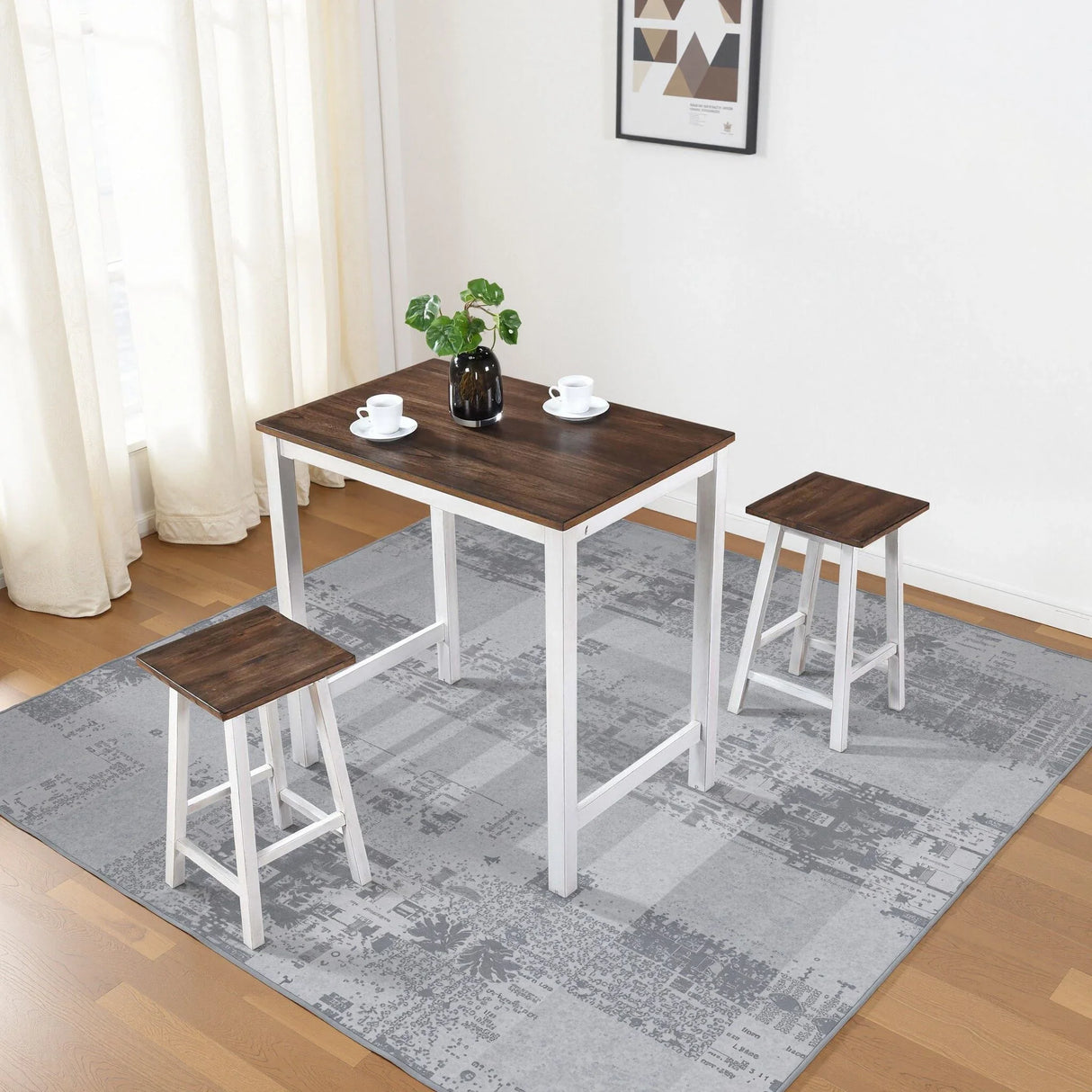 3 Pieces Counter Height Set - Furniture Home Direct