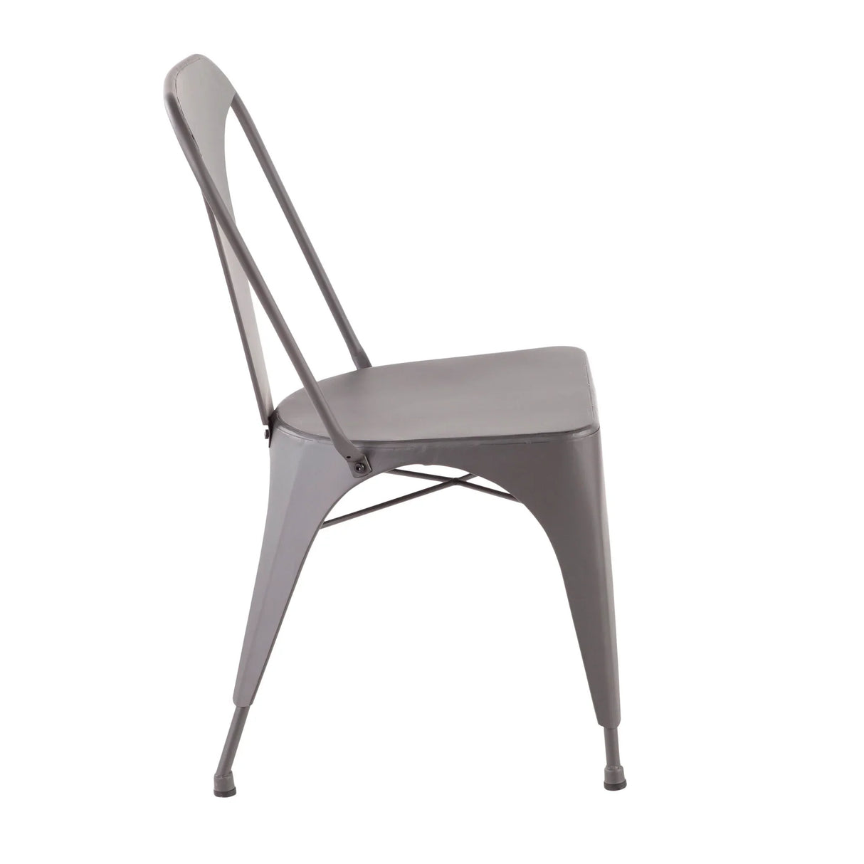 Austin - Industrial Dining Chair (Set of 2) - Matte Gray - Furniture Home Direct