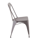 Austin - Industrial Dining Chair (Set of 2) - Matte Gray - Furniture Home Direct