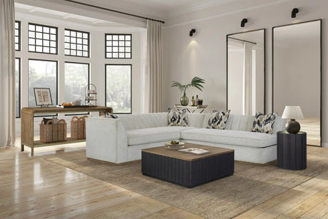 Channel - Armless Loveseat - Off White - Furniture Home Direct