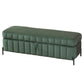 Wide Upholstered Velvet Storage Soft Bench Ottoman With Metal Legs - Furniture Home Direct