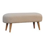 Boucle Hallway Bench - Cream - Furniture Home Direct