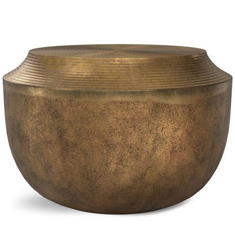 Timmons - Cast Aluminum Coffee Table - Brown - Furniture Home Direct