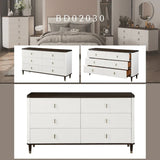 Carena - Dresser With Jewerly Tray - White / Walnut - Furniture Home Direct