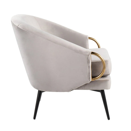 Claire - Contemporary / Glam Chair - Black / Silver - Furniture Home Direct