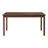 Contemporary Slat Top Acacia Wood Outdoor Dining Table - Furniture Home Direct