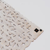 Floral Hand Carved Mandala Square Wall Decor With Spiritual Symbolism - Gold / White - Furniture Home Direct