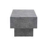 Coffee Table Modern Minimalist Stone Look MDF Textured Gray - Furniture Home Direct