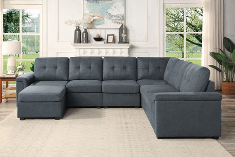 Isla - Fabric Sectional Sofa With Ottoman - Furniture Home Direct