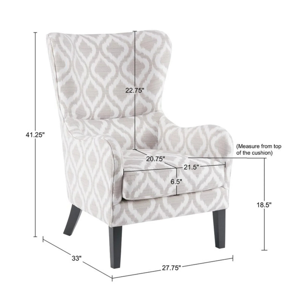 Arianna - Swoop Wing Chair - Furniture Home Direct