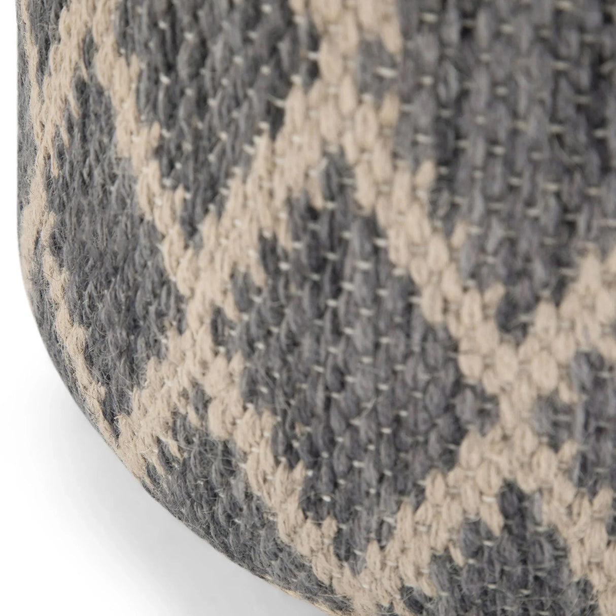 Edgeley - Handcrafted Round Pouf - Furniture Home Direct