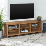 Modern Transitional 3 Shelf Open Storage 70" TV Stand For 80" TVs - Furniture Home Direct