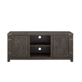 Modern Farmhouse Barn Door 3 Shelf TV Stand For TVs Up To 65” - Furniture Home Direct