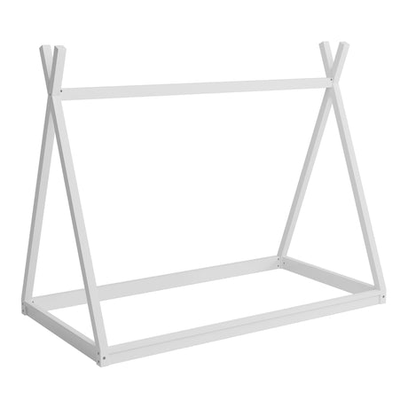 Montessori Pine Tent Floor Bed Frame for Kids House