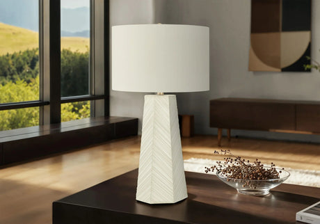 Lighting, Table Lamp, Ceramic, Contemporary - White - Furniture Home Direct