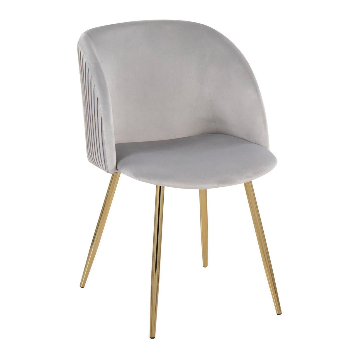 Fran - Pleated Waves Contemporary Chair (Set of 2) - Furniture Home Direct