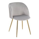 Fran - Pleated Waves Contemporary Chair (Set of 2) - Furniture Home Direct