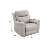 Chriki - Polished Microfiber Power Motion Recliner With Lift Heating Massage Chair - Furniture Home Direct
