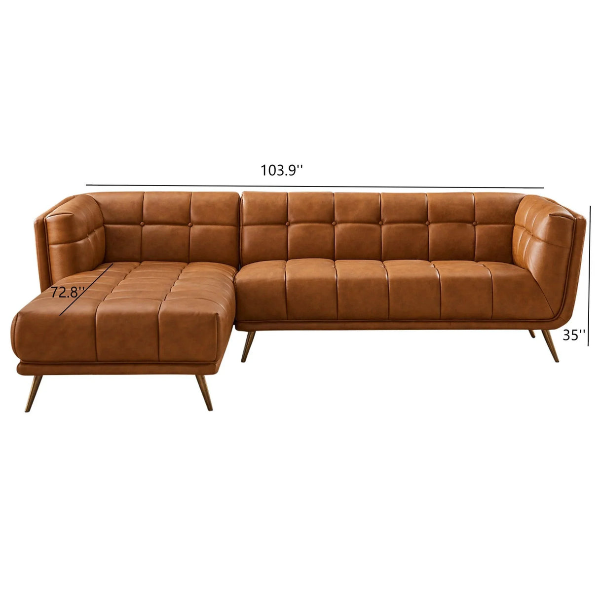 Addison - L Shape Sectional Sofa Tufted - Furniture Home Direct