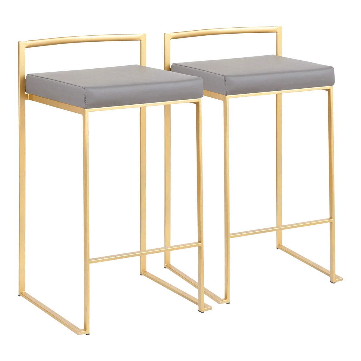 Fuji - Contemporary / Glam Design Counter Stool (Set of 2) - Furniture Home Direct