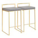 Fuji - Contemporary / Glam Design Counter Stool (Set of 2) - Furniture Home Direct